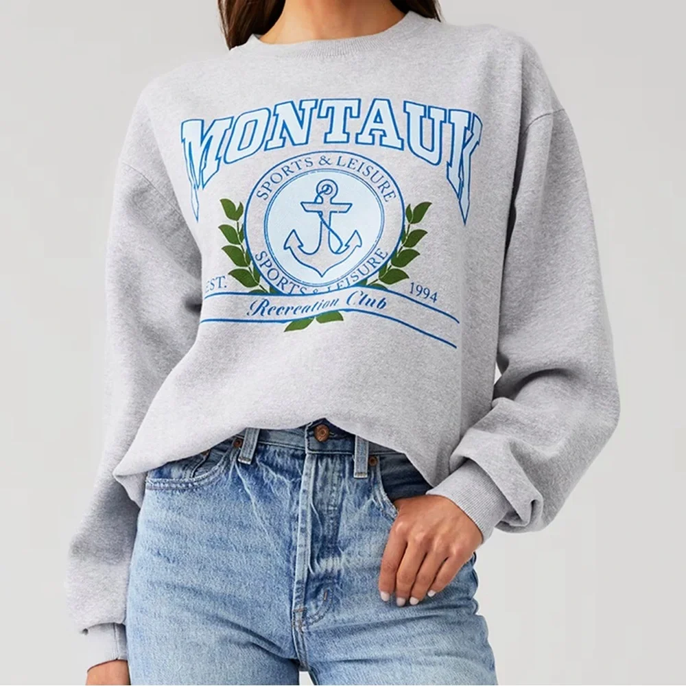 Show Me Your MuMu Oversized Crew Neck Montauk Graphic Stanley Sweater NWT - Picture 1 of 5